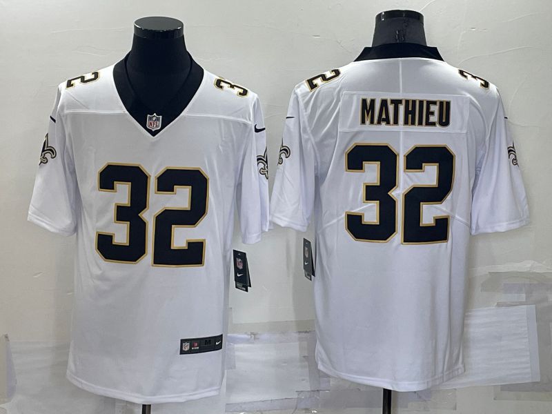 Men New Orleans Saints #32 Mathieu Nike White Vapor Untouchable Limited Player NFL Jerseys